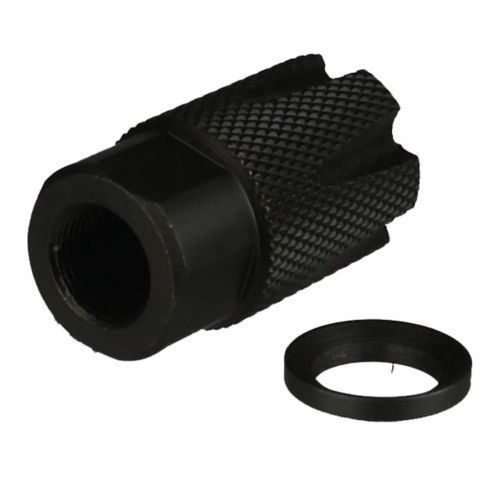 Compact Low Concussion 1/2x28 Muzzle Brake Compensator .223/5.56/.22 /w washer