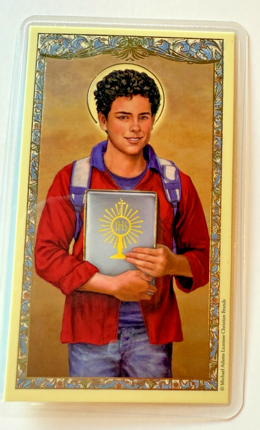 St Carlo Acutis Laminated Prayer Card, New #PC-120