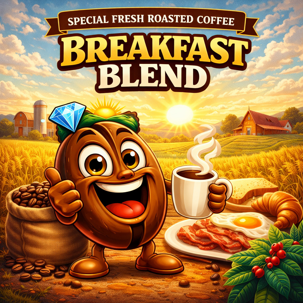 Fresh Roasted, Fresh Ground, Breakfast Blend Coffee