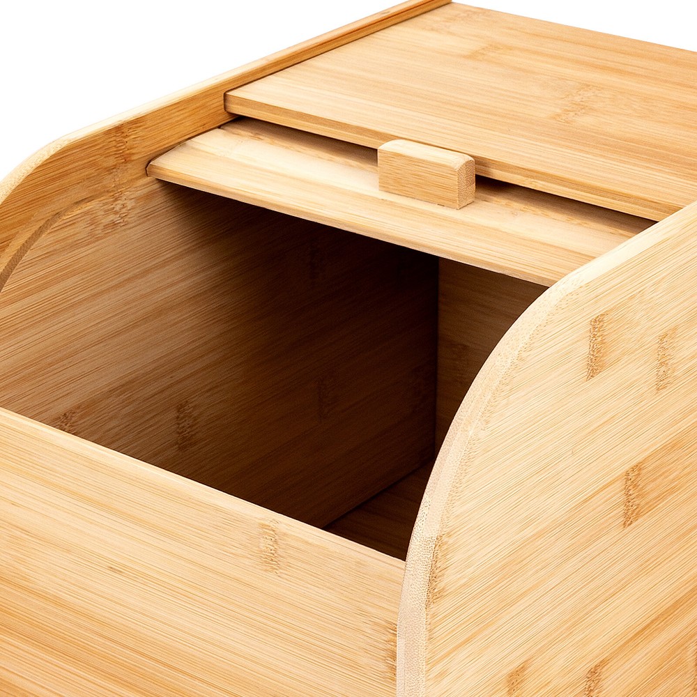 Bamboo Rice Storage Container Tabletop Rectangular Storage Container with Lid