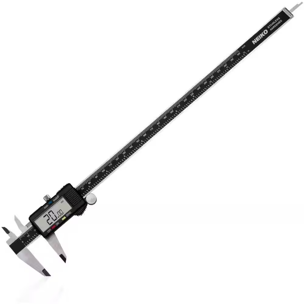 12 In. Digital Caliper Measuring Tool, Inch / Fraction / Millimeter Conversion,