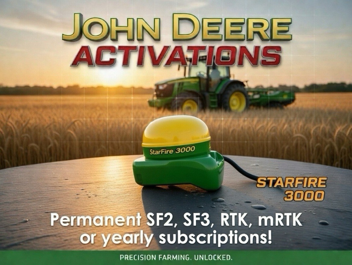 John Deere StarFire 3000 Receivers SF1/SF2/SF3/RTK Activations Unlock Key