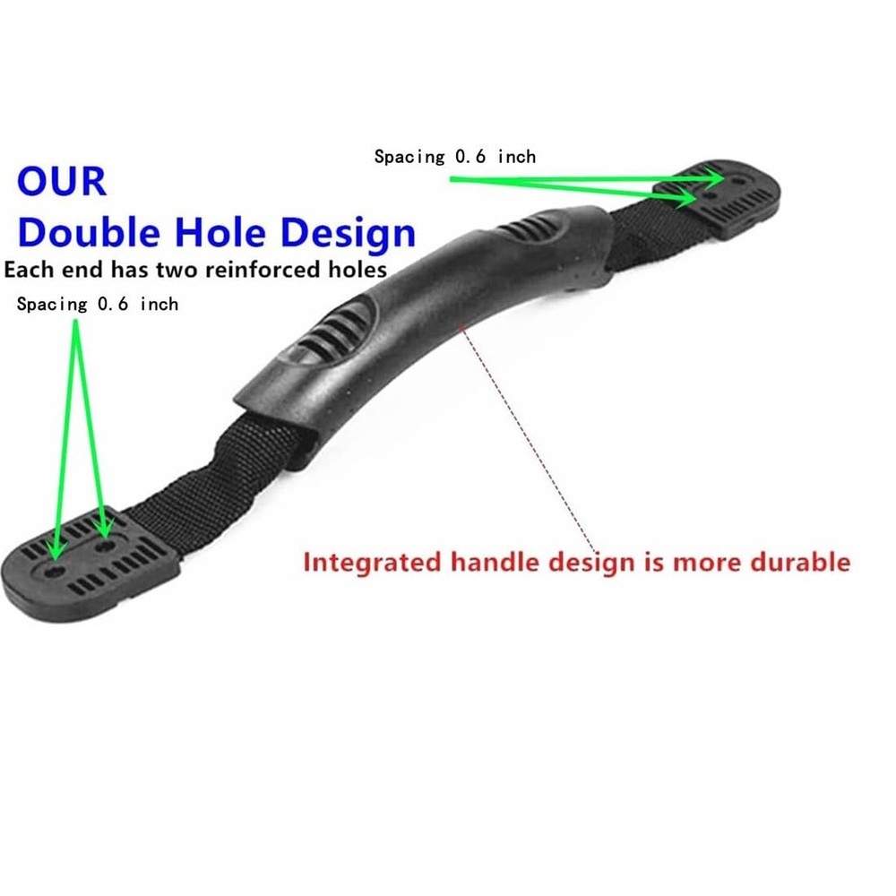 Double Hole Kayak Handles 4 Pack Kayak Pull Handle - 8 Pcs Pad Eye with 32 Pc...