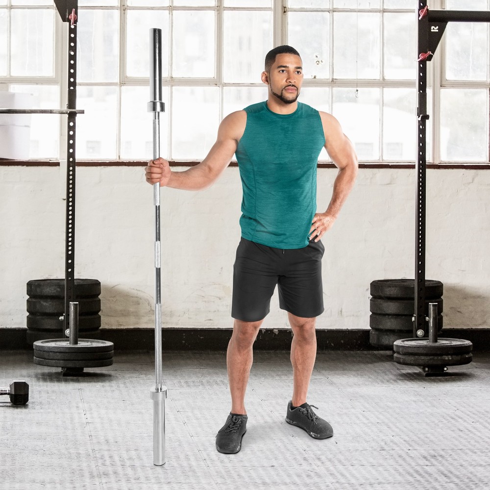 Barbell 2 In. Solid Olympic Weight Bar, 6 Ft.