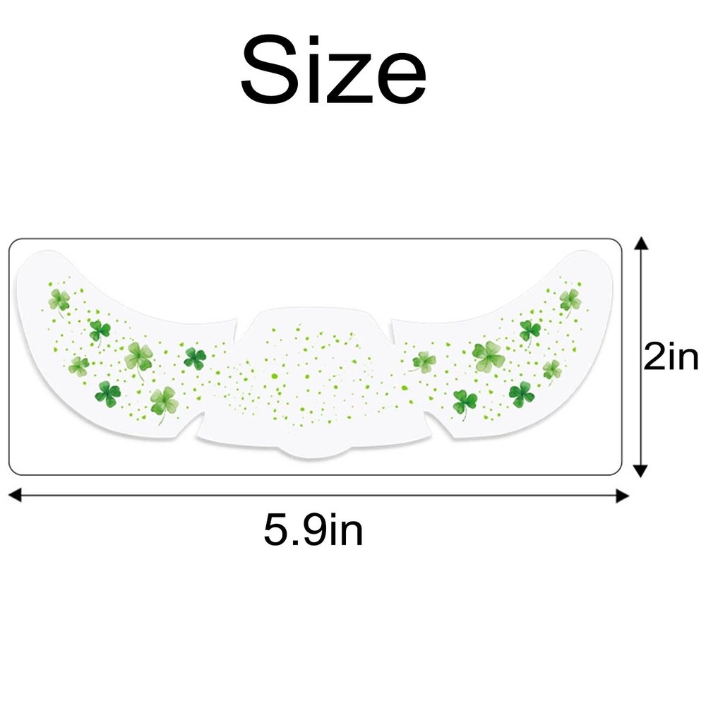 St. Patrick's Day Temporary Tattoos - Glitter Medium, Green