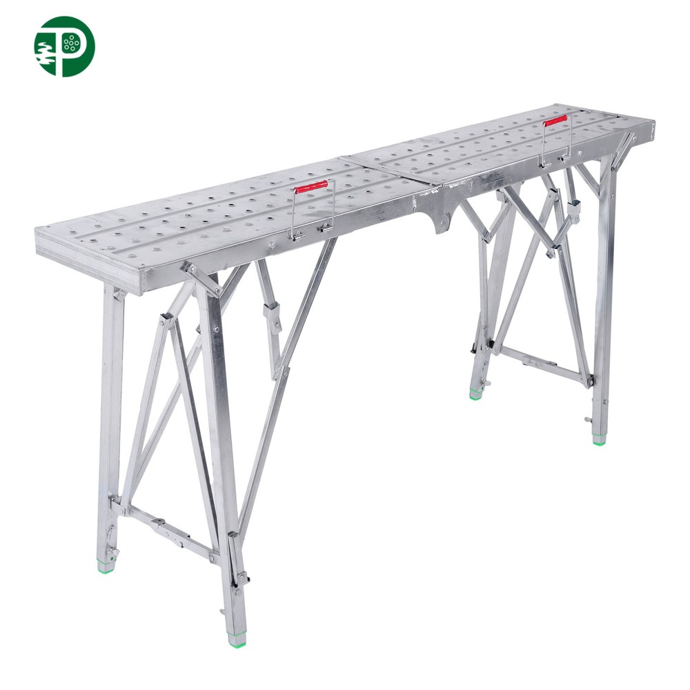 1.6m Portable Folding Scaffolding Platform Work Bench Scaffold Step Ladder NEW