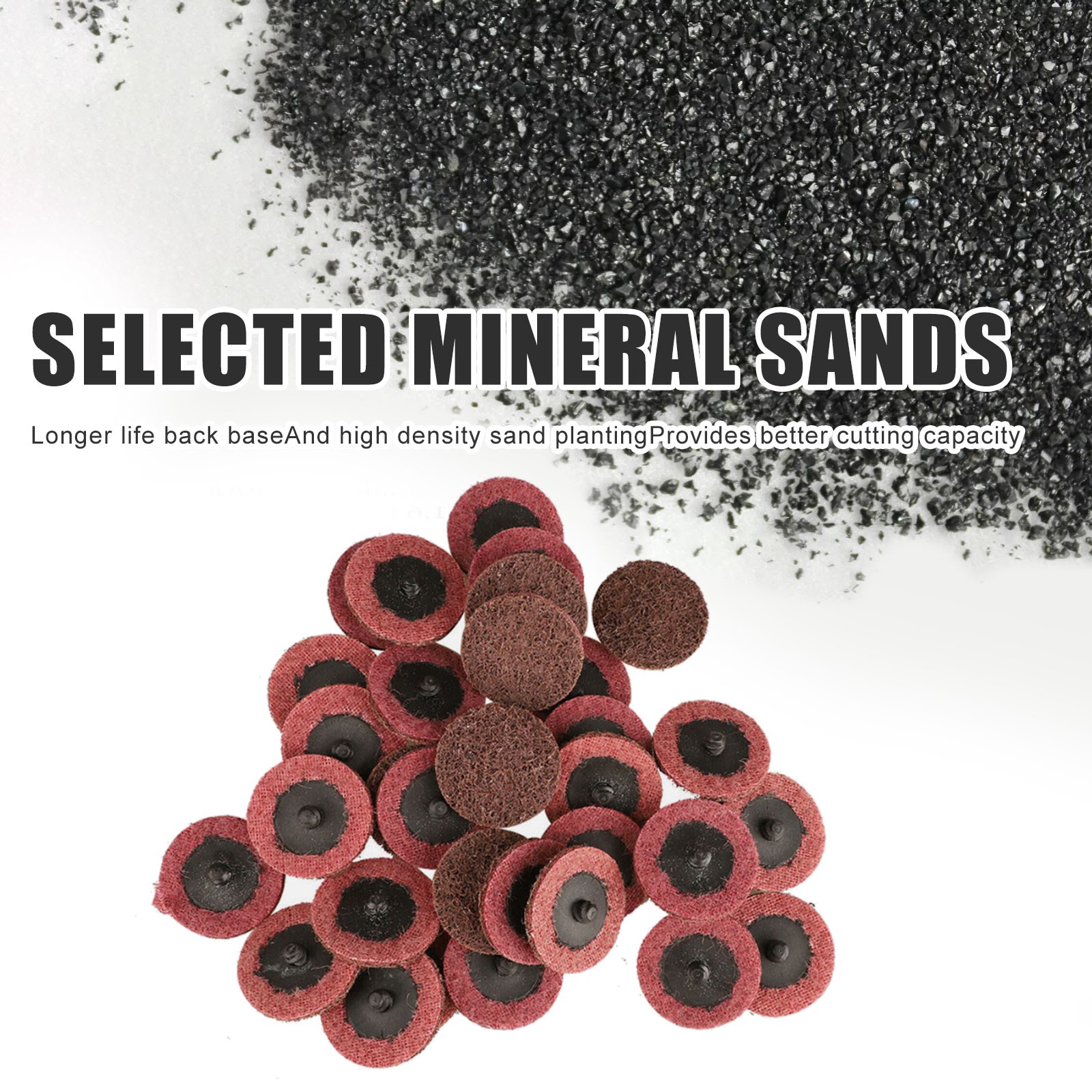 50Pc 2" Medium Roloc Scotch Pads Roll Lock Surface Sanding Disc US