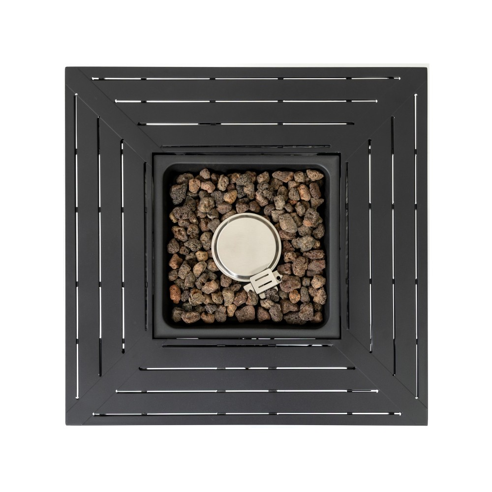 Propane Fire Pit Table with Waterproof Cover and Adjustable Flame