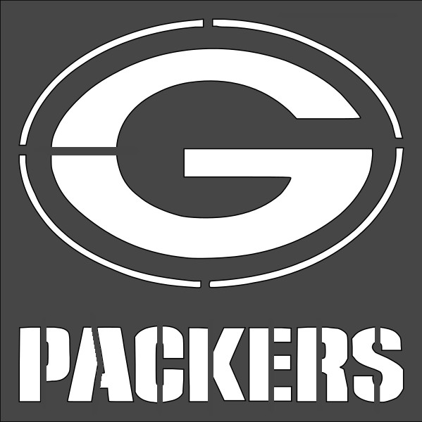 12"x12" Clear Plastic Stencil - Packers (SY86) (.007")*****