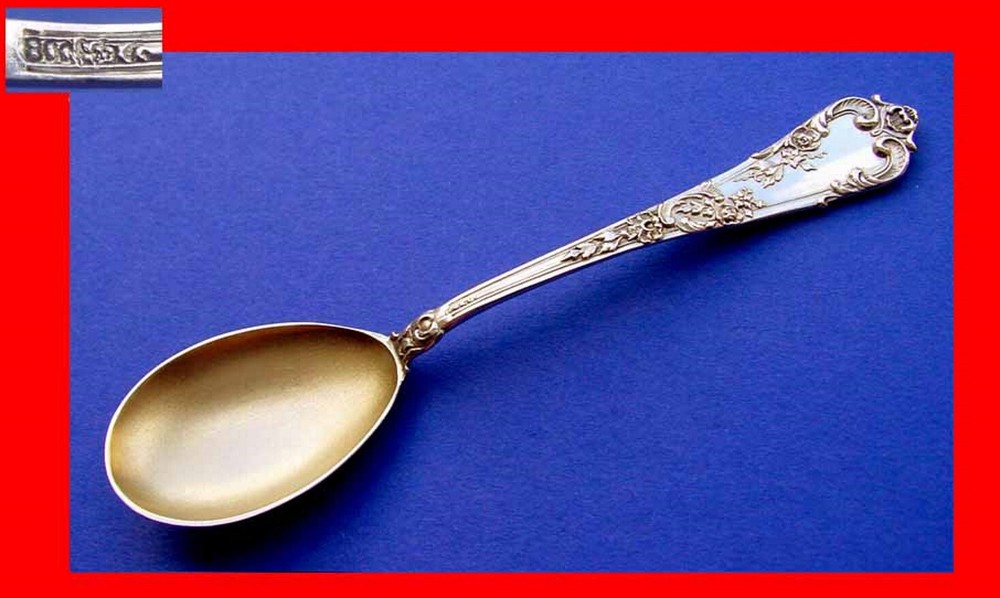 1. Of 4. Beautiful Ice Spoon/ Spoon, Rococo, 800 Silver A455