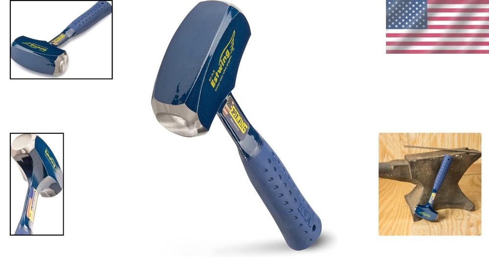 Optimally Designed 3Lb Sledge Hammer with Shock Reduction for Comfort & Control