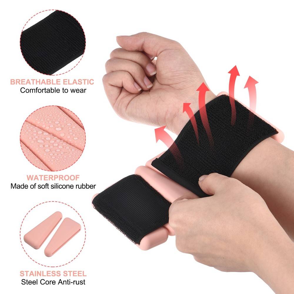 2lbs Total Adjustable Wrist Ankle Weights FOR Workout Leg Weights Pink