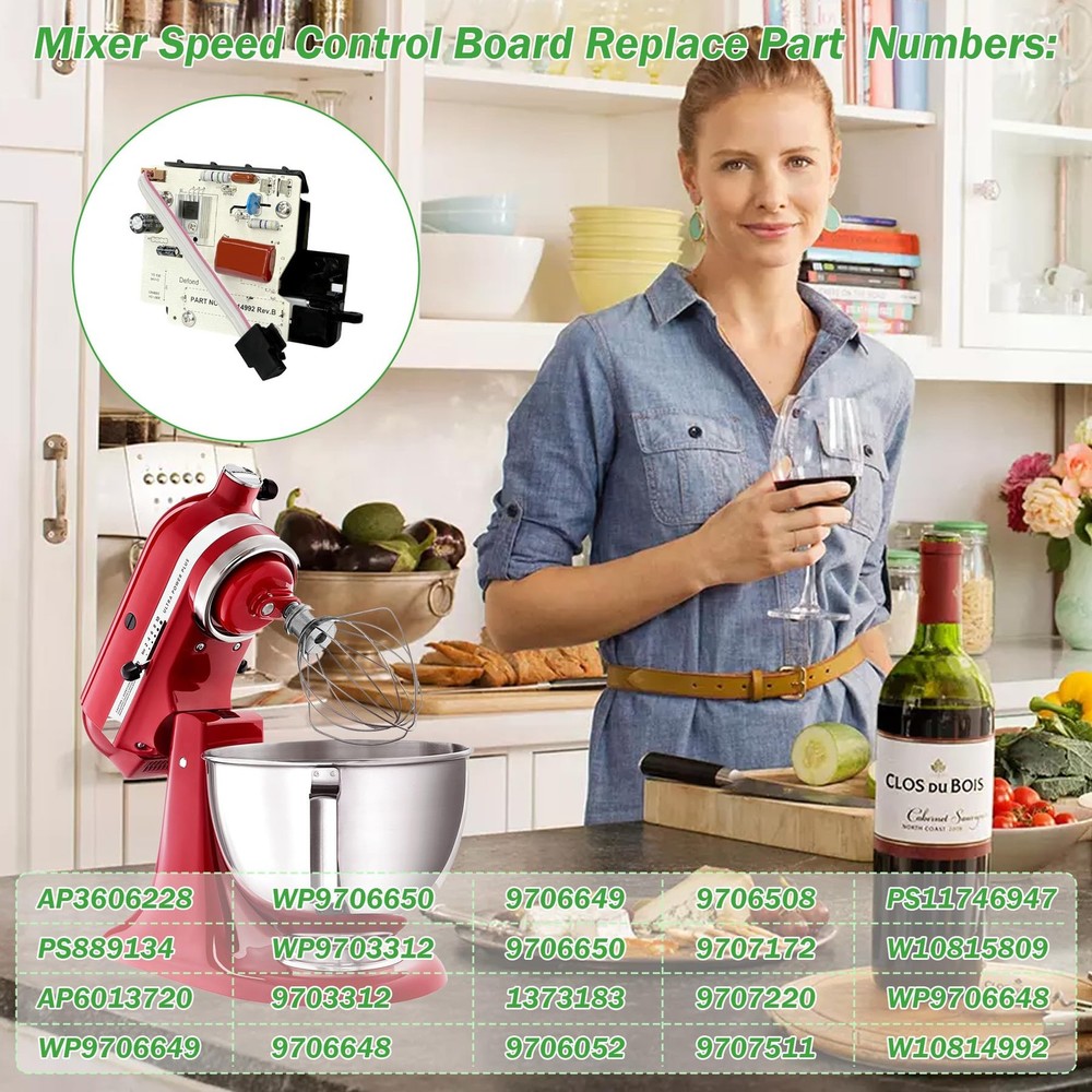 WP9706648 W10814992 Mixer Speed Control Board Replacement for KitchenAid Whir...