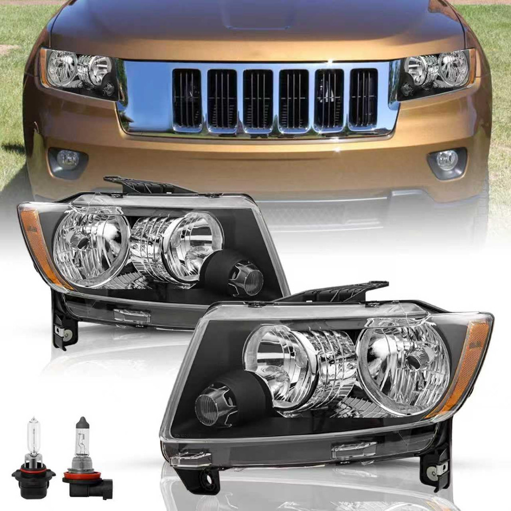 Halogen Headlight Assembly Set for 2011-2013 Compass/ 2011-2013 Jeep Grand Chero