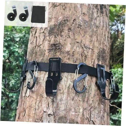 Tree Stand Straps Bow Hanger with Metal Hooks, High Loading Two Straps Style