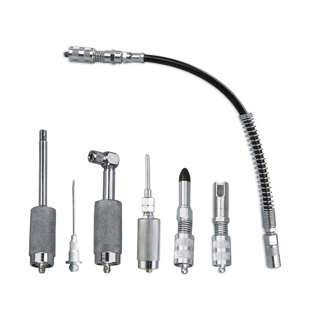 K Tool International Grease Gun Accessory Kit Quick Connect 7 Pc