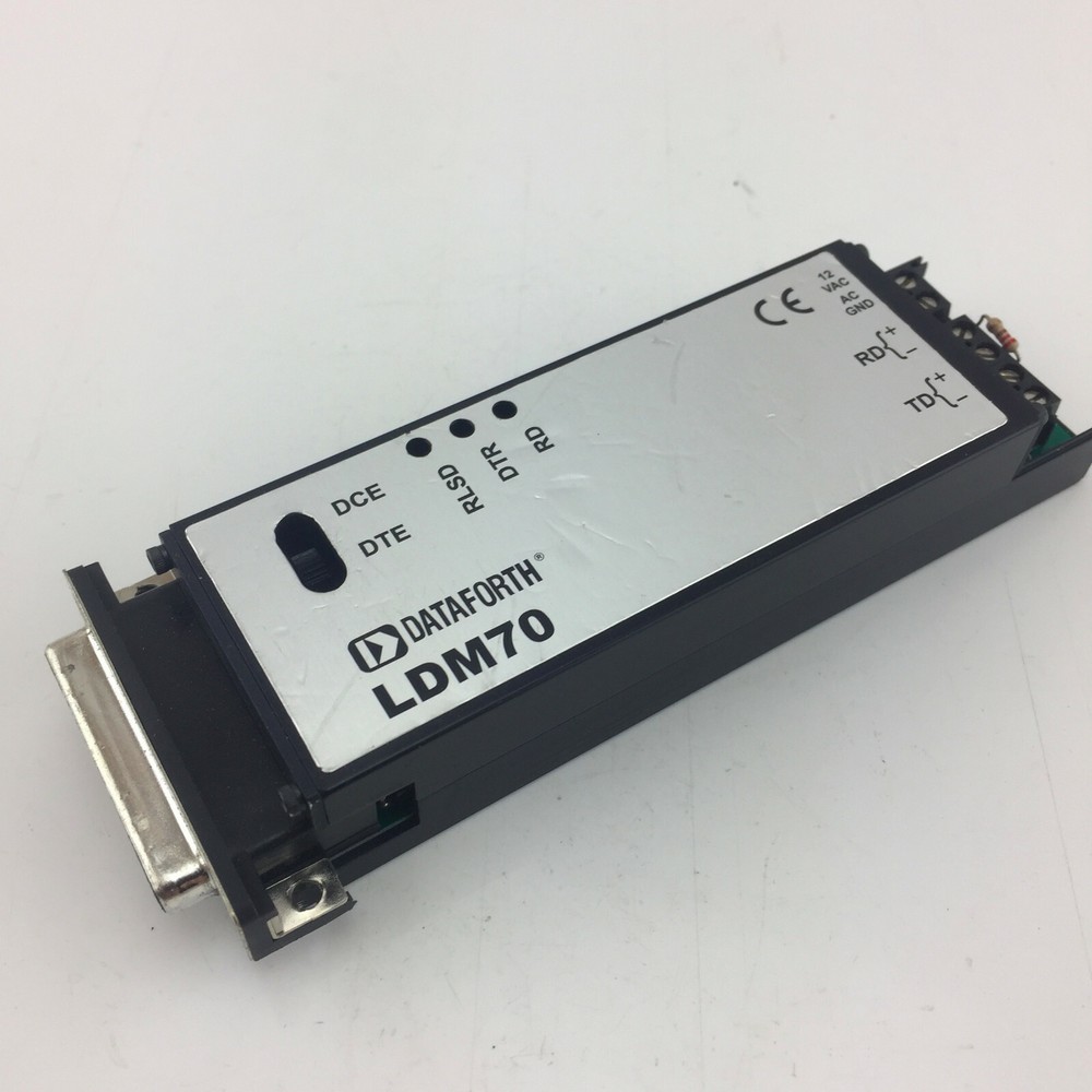DATAFORTH LDM70-SE Fully Isolated RS-232 Line Driver Modem with 240VAC adaptor