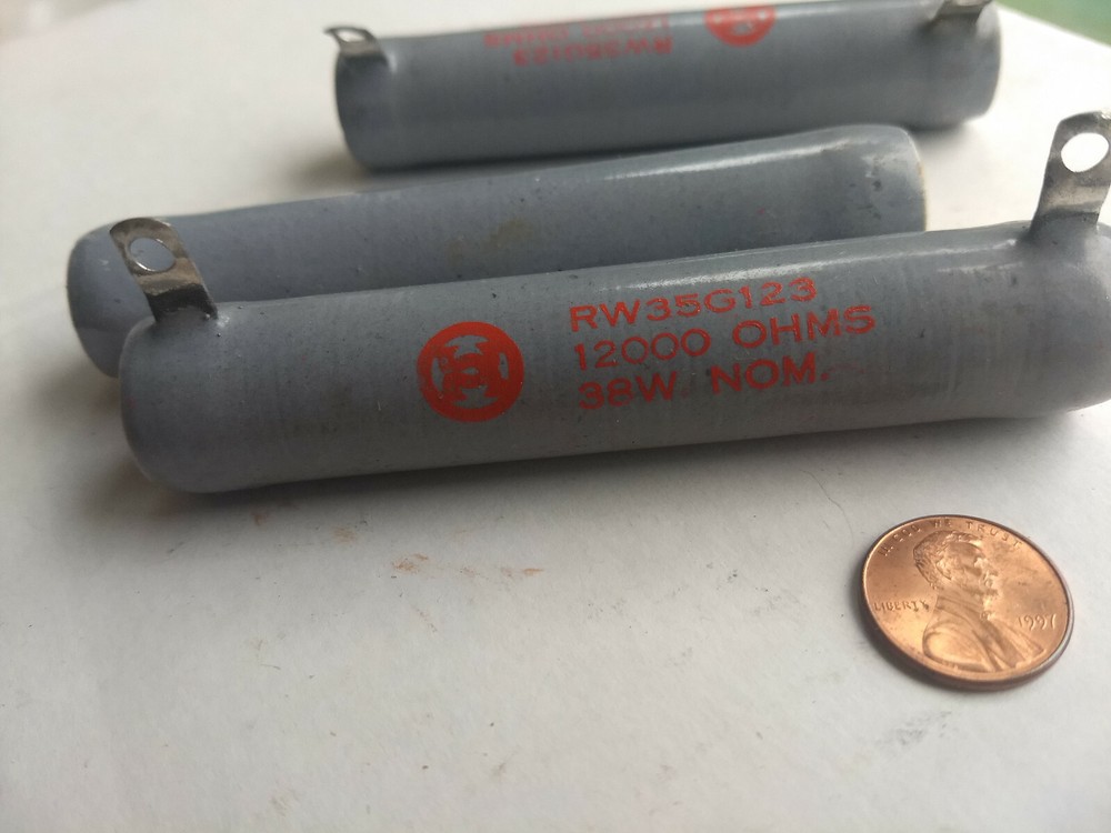 3 High Power 12k ohm fixed wire wound 38 watt resistors