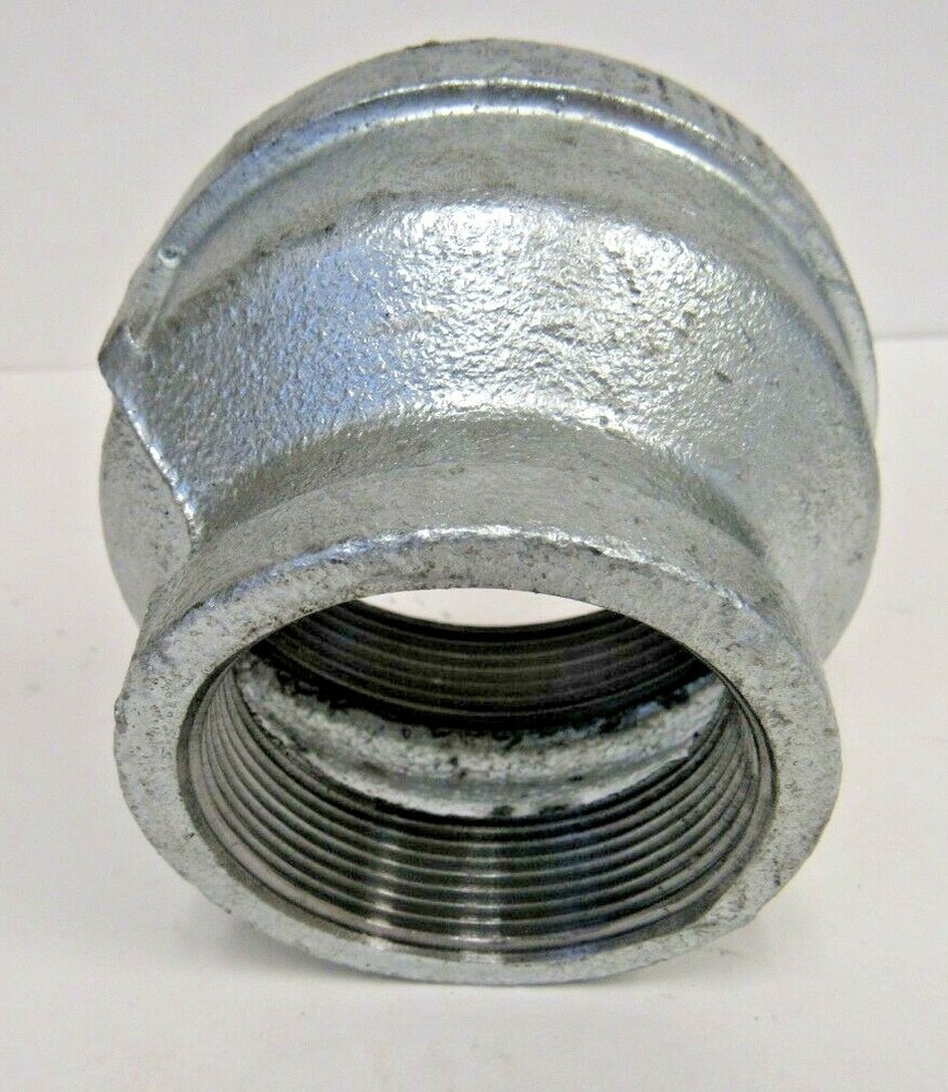 New 4 inch X 2 inch Galvanized Bell Reducing Coupling FNPT Thread