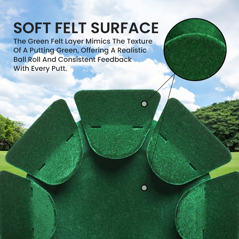 Golf Putting Practice Cup 3 Pcs,Putter Training Hole with Smooth Flocked Surface