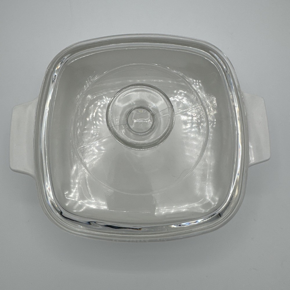 Corning Ware® Plain White 1 Liter A-1-B Dish w/Clear Pyrex A-7-C Lid