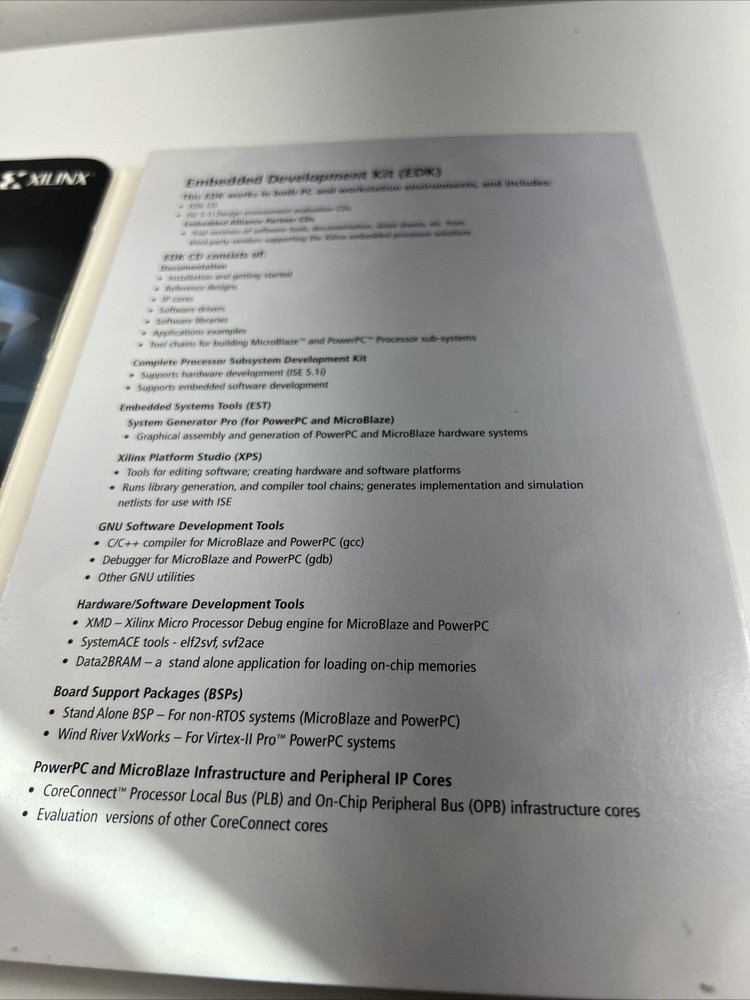 Rare Xilinx Embedded Development Kit V3.1 Software Program + Misc W Product ID