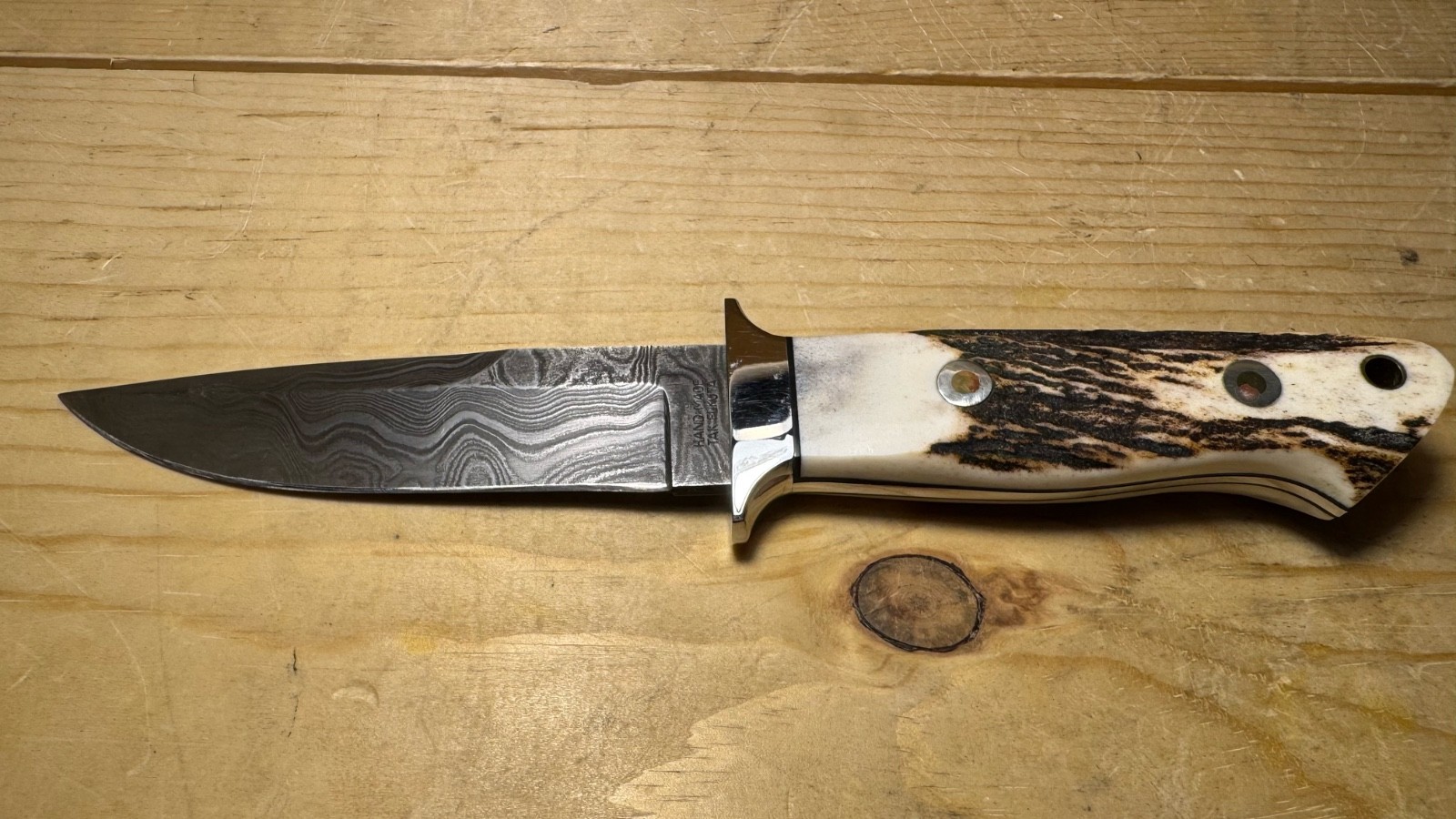 Vintage Parker SM-350 DamascUS Knife Hand Made Tak Fukuta