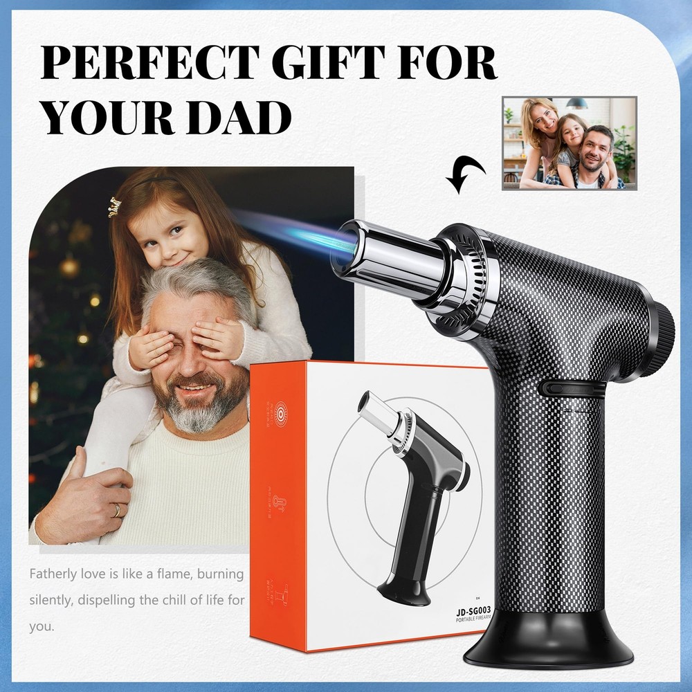 Kitchen Torch Lighter,Windproof Adjustable Butane Lighter Refillable for Cooking