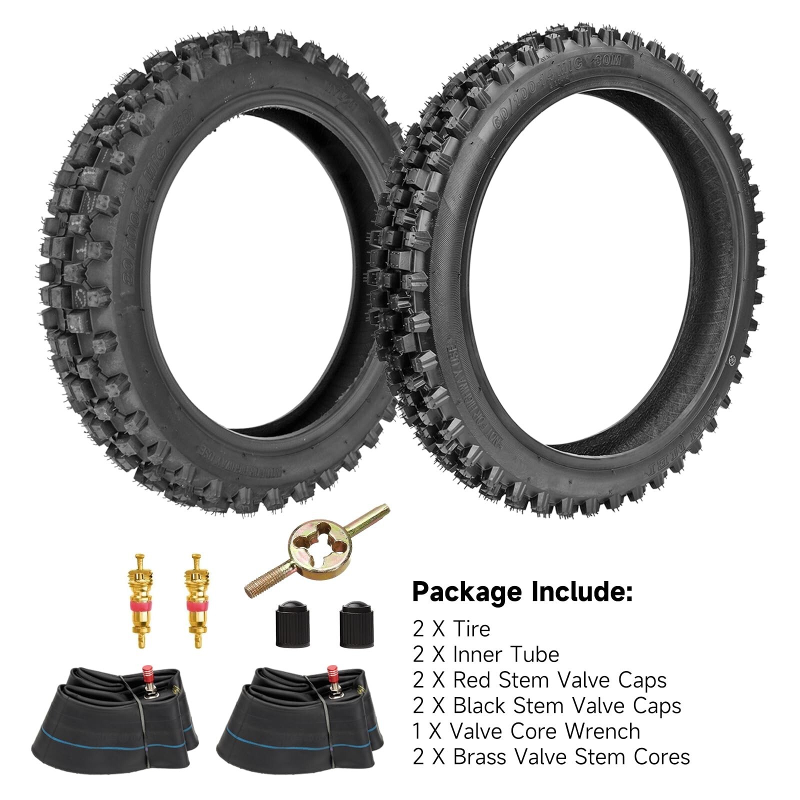 60/100-14 2.50-14 80/100-12 3.00-12 Tire and Inner Tube For 90cc 110cc 125cc SSR