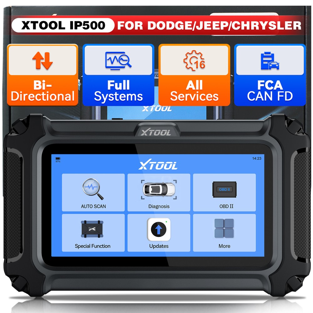 XTOOL IP500 For Dodge, Jeep, Chrysler Full System Diagnostic Tool OBD2 Scanner