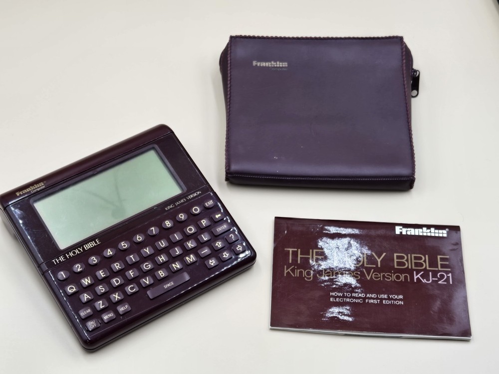 Franklin Computer Holy Bible King James Version Model KJ-21 1989 Complete Tested