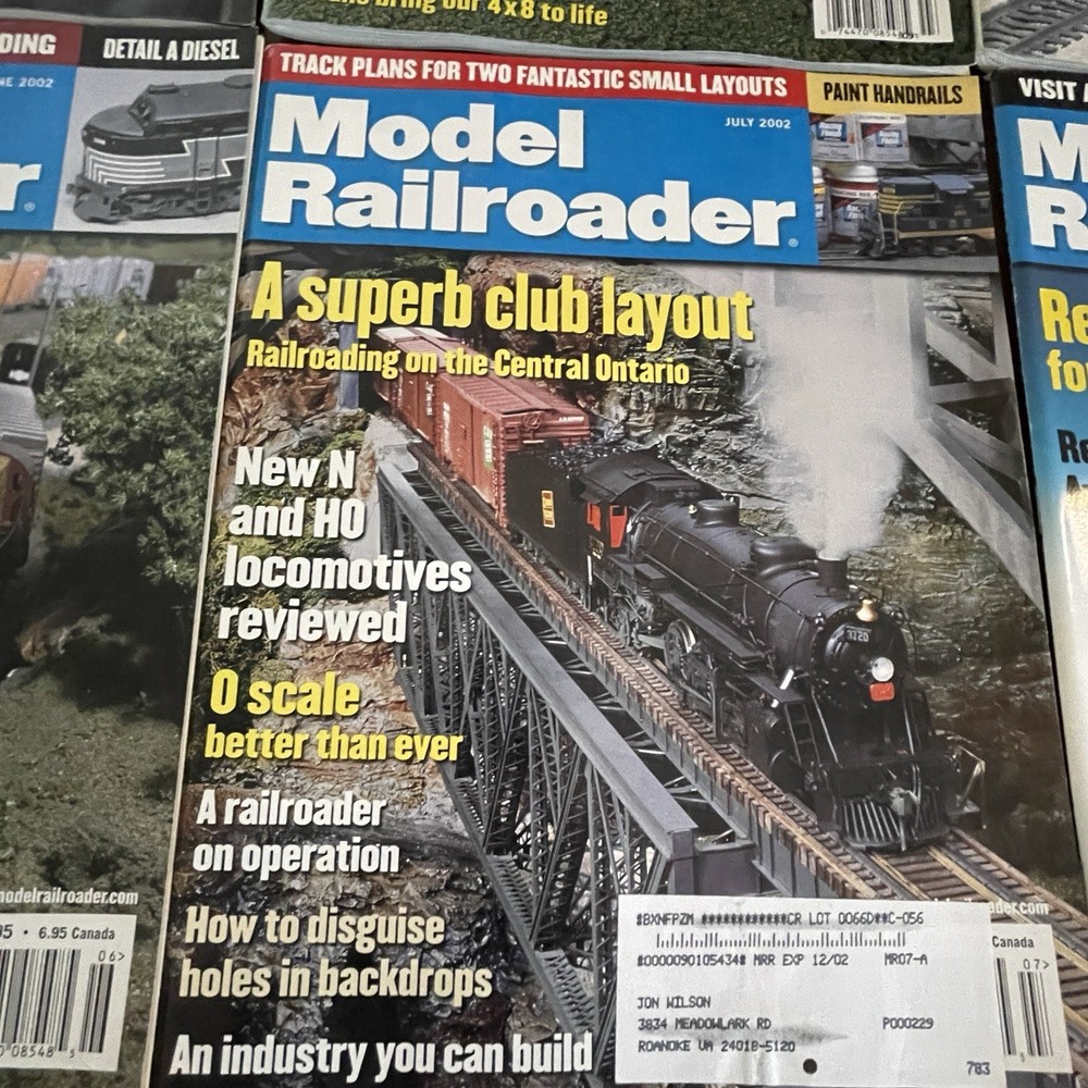 MODEL RAILROADER MAGAZINE 2002 FULL YEAR 12 ISSUES Excellent Condition
