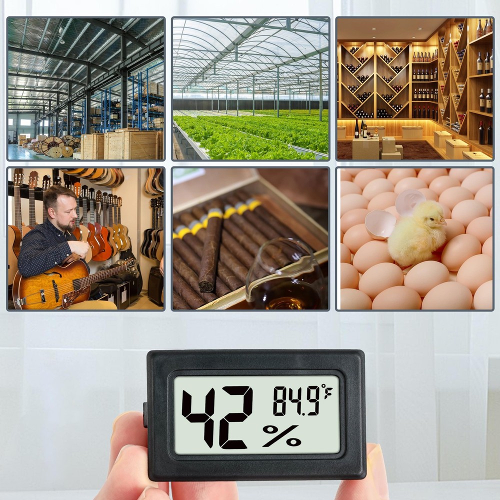 Mini Hygrometer Indoor Humidity Meter Thermometers 6 Pack...