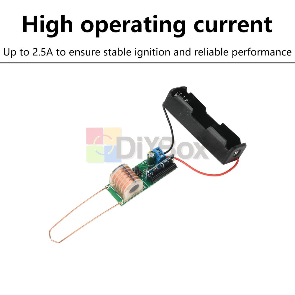 DC 3.7V Arc Igniter High Voltage Module 12mm 50m RC Arc Lighter Boost Coil Board