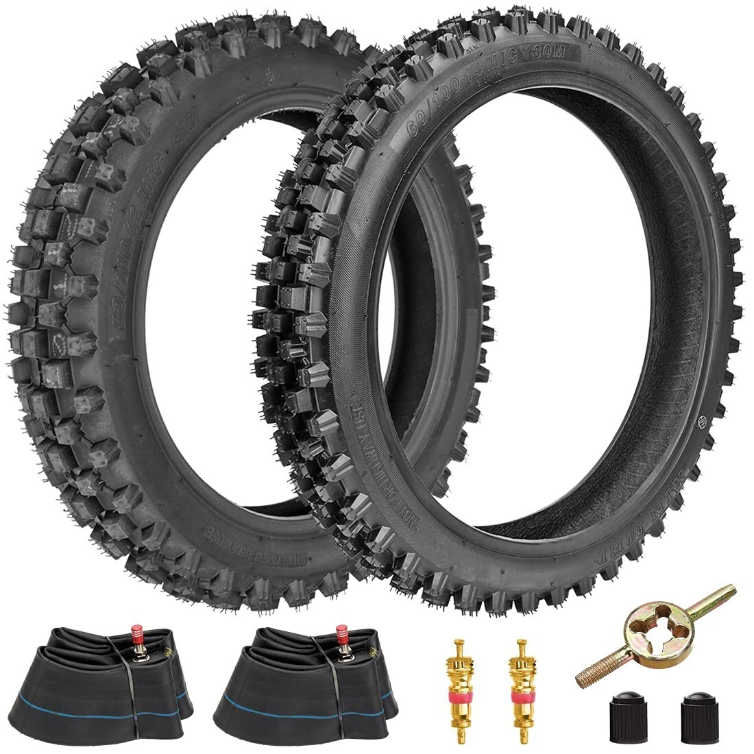60/100-14 2.50-14 80/100-12 3.00-12 Tire and Inner Tube For 90cc 110cc 125cc SSR