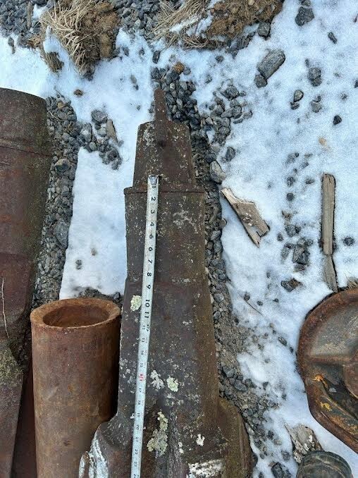 16-3/4" twisted drill bit for cable tool rigs, 70" length, 4" x 5" API pin threa
