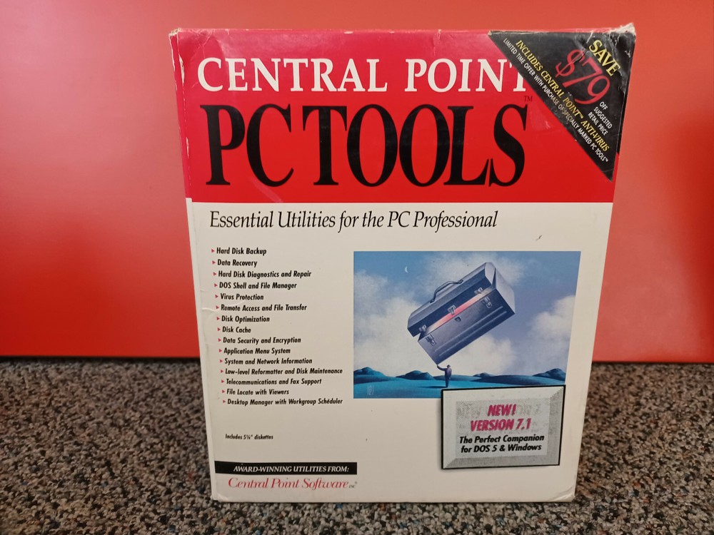 Vintage Central Point PC Tools Utility Software  7.1
