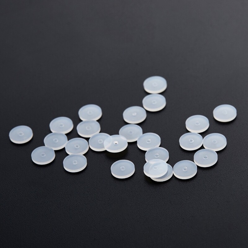 100pcs Silicone Earring Stopper Practical Earlobe Support Stabilizer Disc Pads