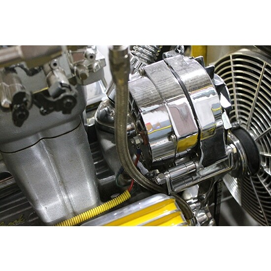 Small Block Chevy SBC 305 350 400 Upper High Mount Alternator Bracket Kit, Plain