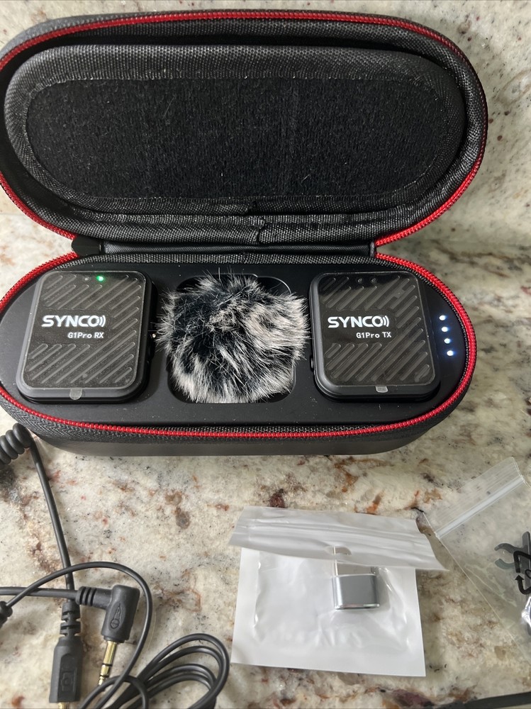 Wireless Lavalier Microphone Mic SYNCO G1 A1 Pro with Charging Case Audio Video