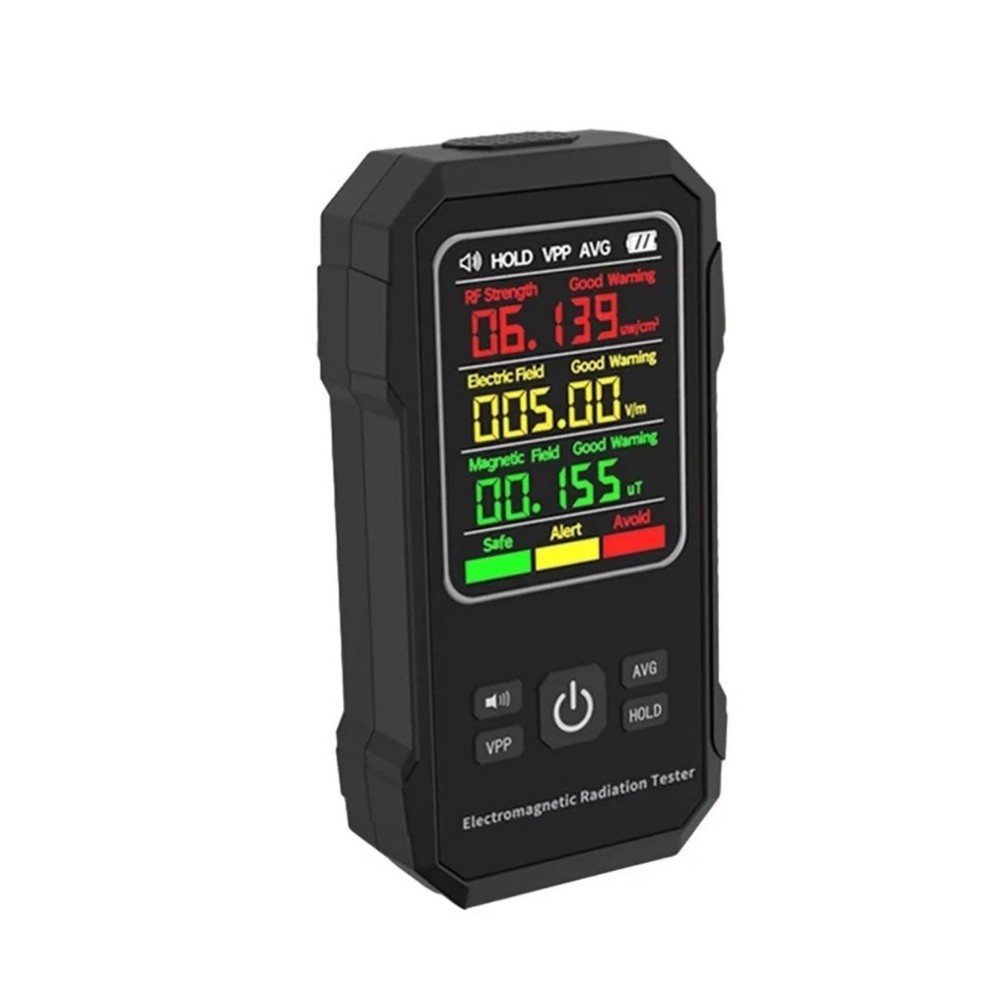 EMF Radiation Detector Meter with LCD Display for RF and Electric Field Testing