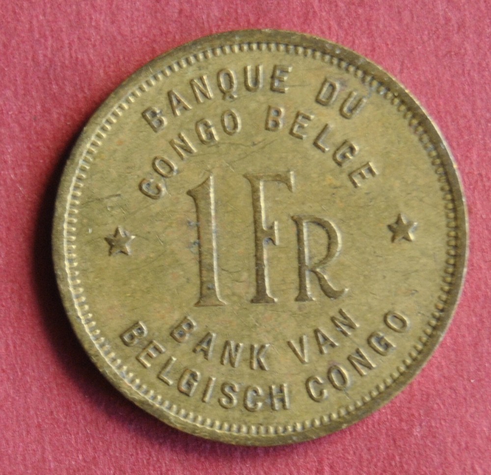 CONGO BELGE . 1 FRANC 1949