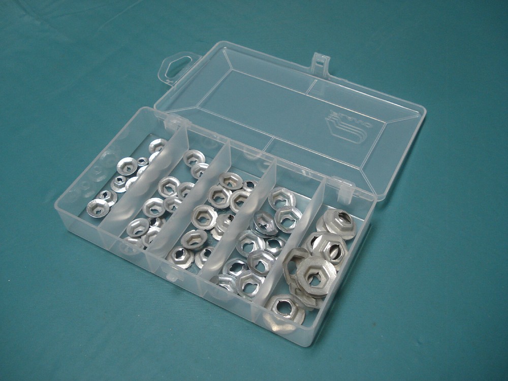 Washer head thread cutting PAL nut assortment - attach trim, emblems, lights