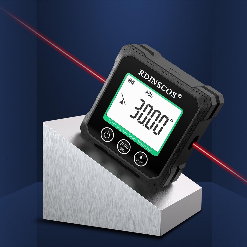 Rechargeable Angle Meter Magnetic Gauge 4-side Strong Grey
