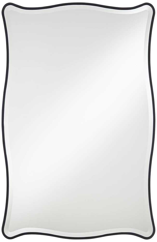 Hayes Matte Black 26" x 40" Rectangular Wall Mirror