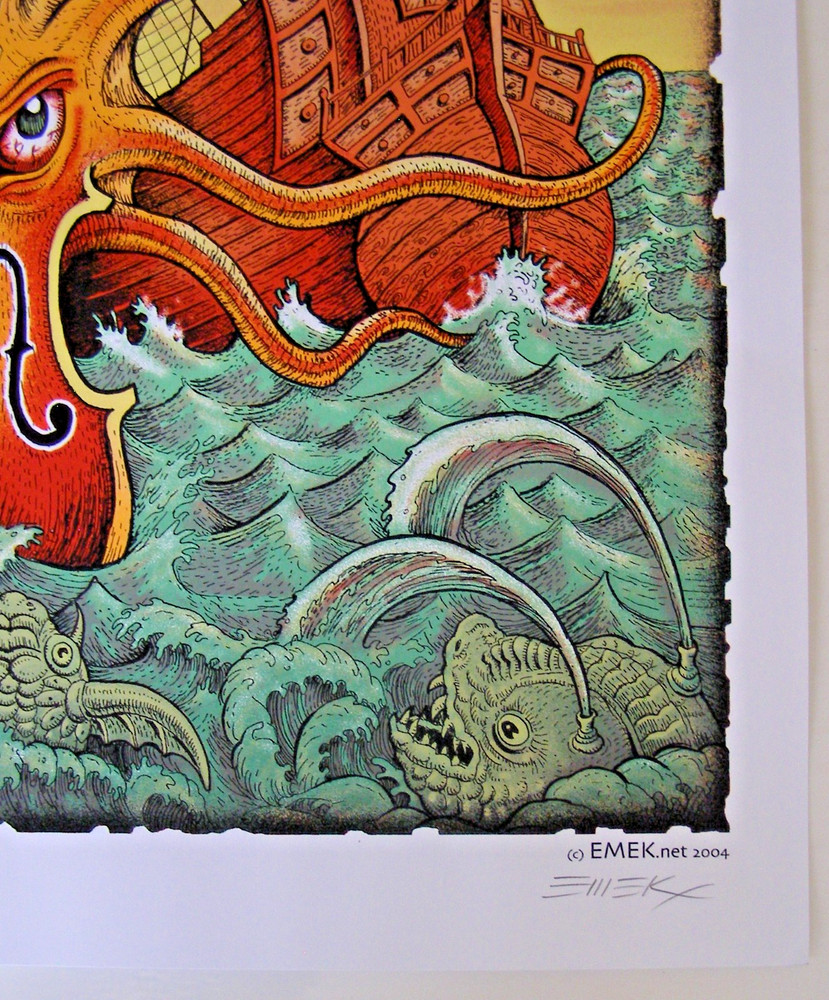 2004 Yellowcard Fall Tour Poster signed, numbered by Emek