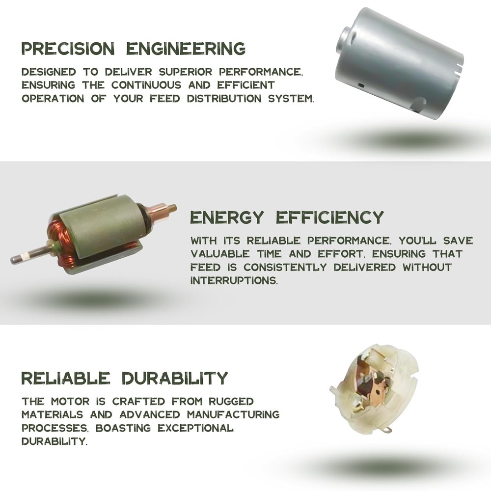 6-Volt 1/8" Shaft Feeder Replacement Motor