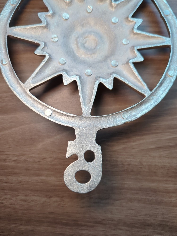 Solid Casted Aluminum Star Rose Nautical Directional Compass Wall Hanging 11.5"