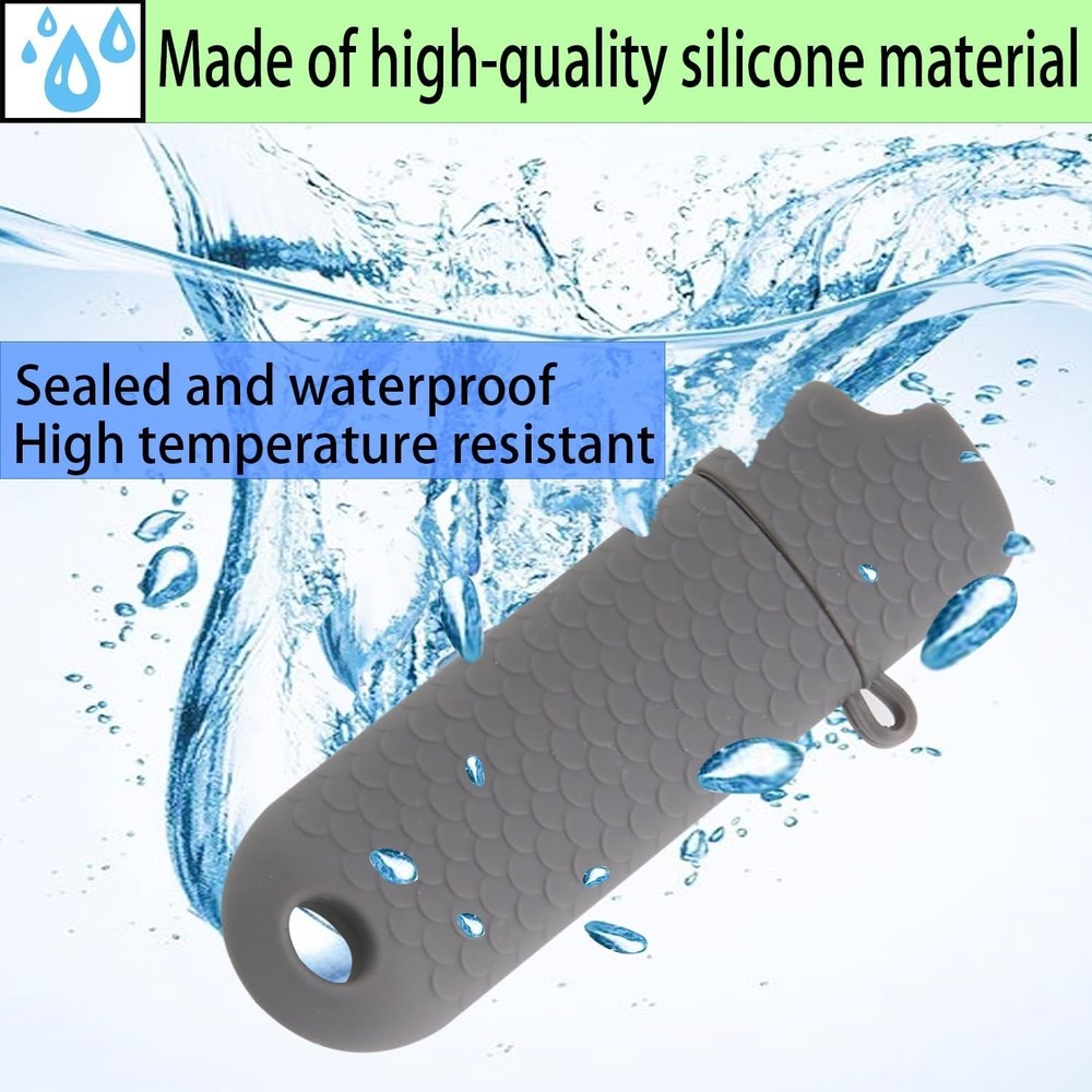 2 Pcs Waterproof Lighter Case Cover Holder for BIC Regular Lighters 2 Gray