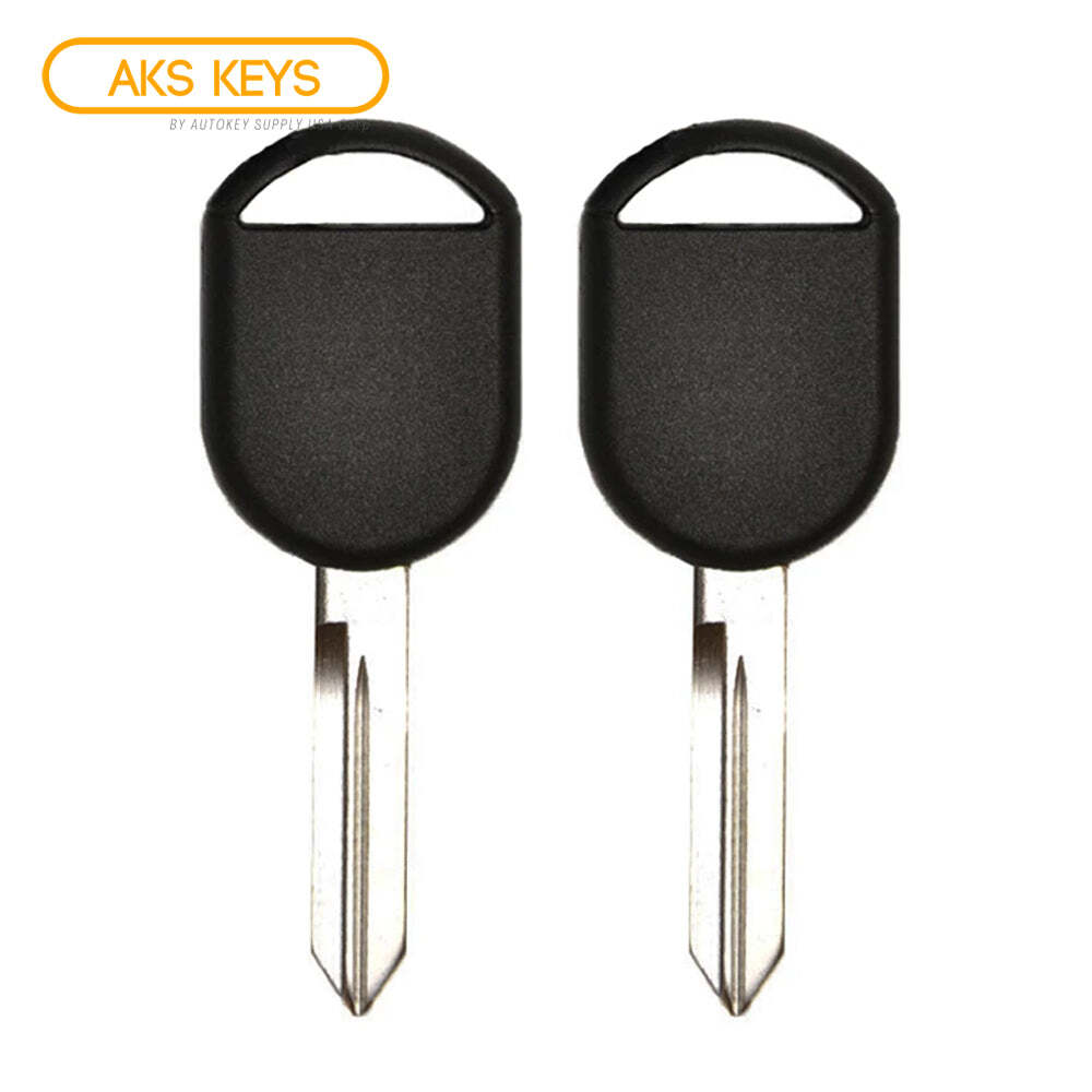 New Uncut Blank Transponder Key Replacement for Ford 4D63 Chip H84-PT (2 Pack)